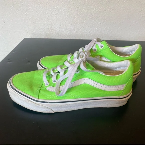 Neon green vans in perfect condition only worn once and are like new :) - Picture 4 of 11